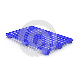 Plastic pallet isolated on white 3D Illustration