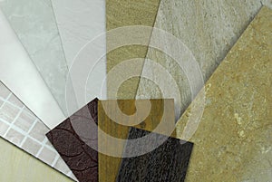 Plastic panels marble samples