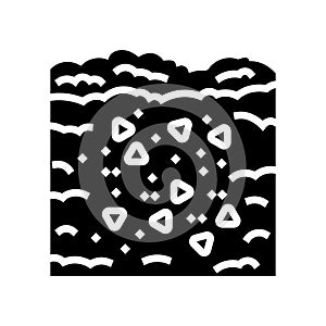 plastic particles soil glyph icon vector illustration