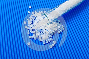 Plastic pellets. Transparent Polyethylene granules. Plastic Raw material .High Density Polyethylene PE-HD. PE-LD.