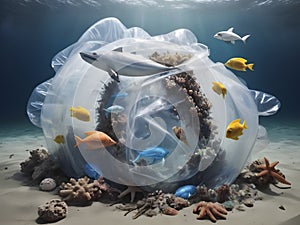 Plastic Peril. Unveiling the Tragedy of Marine Creatures Ensnared