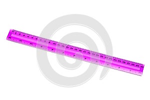 Plastic pink ruler