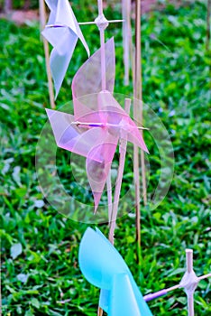 Plastic Pink Wildmill in The Park
