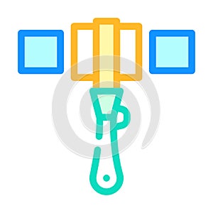 plastic pipes repair color icon vector illustration