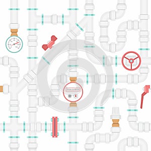 Plastic Pipes seamless pattern