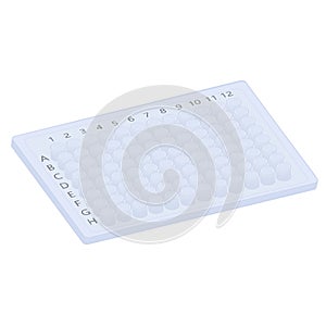 Plastic plate for molecular biology research