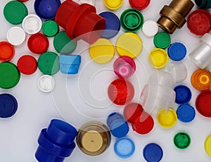 Plastic plugs of various colors