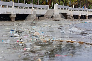 Plastic pollution environmental problem in ocean