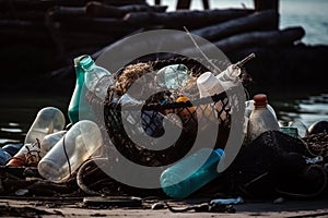 Plastic Pollution in Sea Water Environmental Disaster