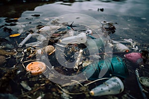 Plastic Pollution in Sea Water Environmental Disaster