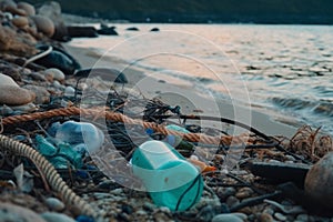 Plastic Pollution in Sea Water Environmental Disaster