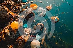 Plastic Pollution in Sea Water Environmental Disaster