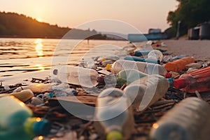 Plastic Pollution in Sea Water Environmental Disaster