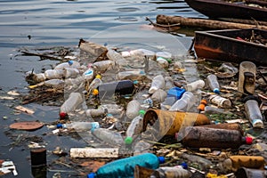 Plastic Pollution in Sea Water Environmental Disaster