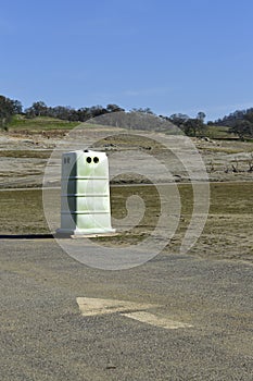 Plastic public toilet cubicle