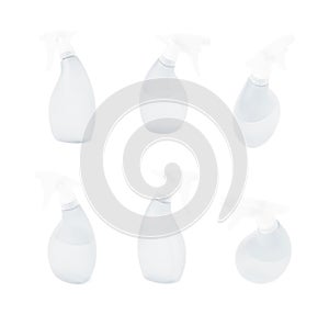 Plastic pulverizer spray isolated