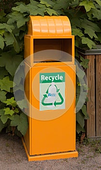 Plastic recycling bin