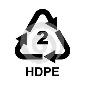 Plastic Recycling Symbol Class 2 HDPE photo