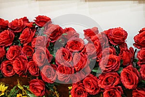 Plastic red roses, suitable for home decoration