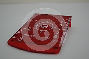 Plastic red sight for laser level
