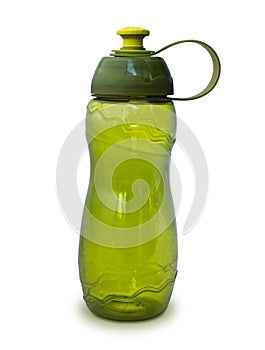 Plastic reusable water bottle photo