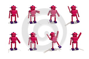 Plastic Robot Girl in Different Poses