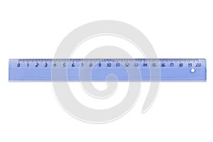 Plastic ruler isolated on white