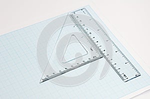 PLASTIC RULERS MILIMETER PAPER GRAPHIC ARCHITECTURE