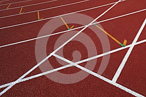 Plastic runway close-up