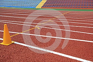 Plastic runway close-up