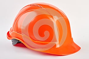 Plastic safety helmet isolated.