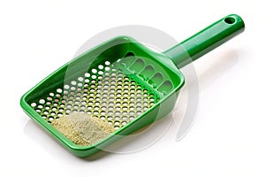 Plastic sand scoop for beach treasure hunting