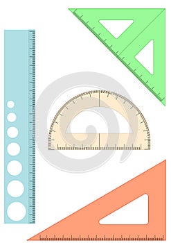 Plastic school rulers