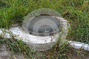 Plastic septic tank hatch, sewer manhole