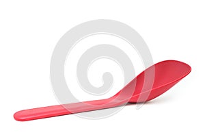 Plastic serving spoon isolated on white