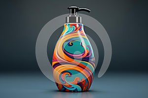 Plastic Shampoo bottle. Generate Ai