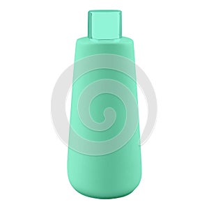 Plastic Shampoo Bottle isolated on white