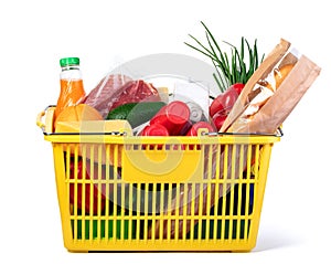 Plastic shopping basket