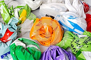 Plastic shopping carrier bags