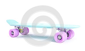 Plastic skateboard isolated on white