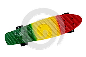 Plastic skateboard isolated on white