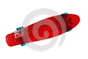 Plastic skateboard isolated on white