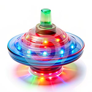 Plastic spinning top with LED lights