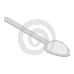 Plastic spoon icon, isometric style