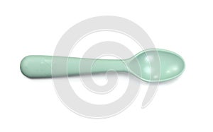 Plastic spoon isolated on white background