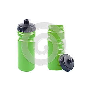 Plastic sport water bottle isolated