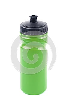 Plastic sport water bottle isolated