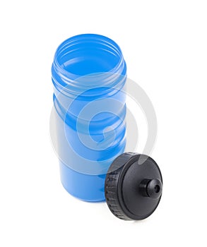 Plastic sport water bottle isolated