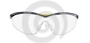 Plastic sports glasses isolated