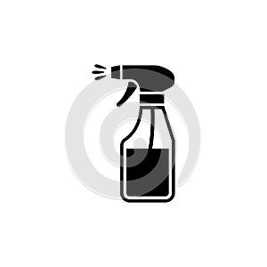 Plastic Spray Bottle, Hygiene Cleaning Flat Vector Icon photo